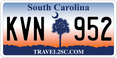 SC license plate KVN952