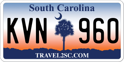 SC license plate KVN960