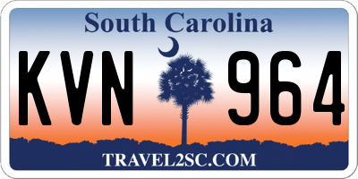 SC license plate KVN964