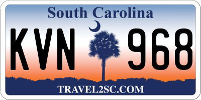SC license plate KVN968