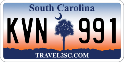 SC license plate KVN991