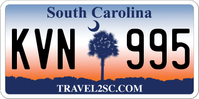 SC license plate KVN995