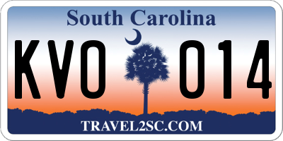 SC license plate KVO014