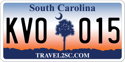 SC license plate KVO015