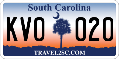 SC license plate KVO020