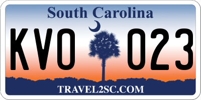 SC license plate KVO023