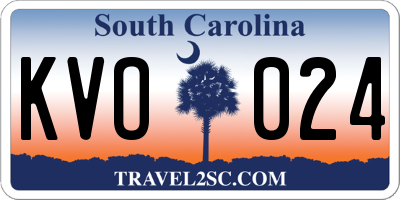 SC license plate KVO024