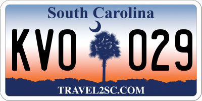 SC license plate KVO029