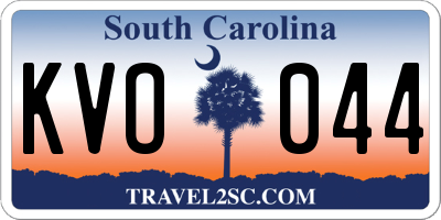 SC license plate KVO044