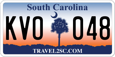 SC license plate KVO048