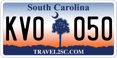 SC license plate KVO050