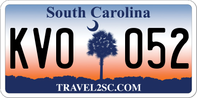 SC license plate KVO052