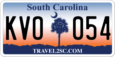 SC license plate KVO054