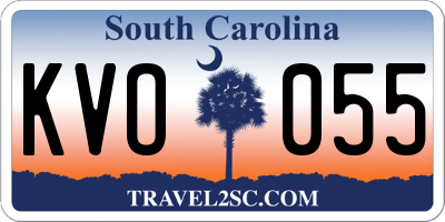 SC license plate KVO055