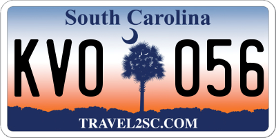 SC license plate KVO056