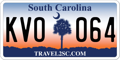 SC license plate KVO064