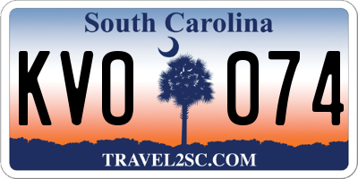 SC license plate KVO074