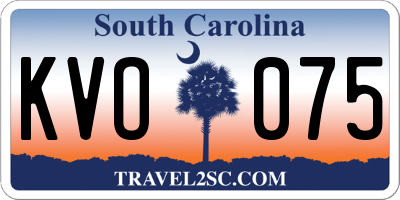 SC license plate KVO075
