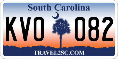 SC license plate KVO082