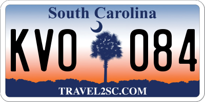 SC license plate KVO084