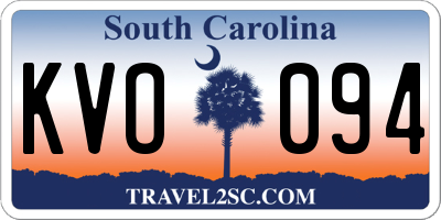 SC license plate KVO094