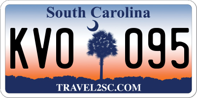 SC license plate KVO095