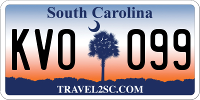 SC license plate KVO099