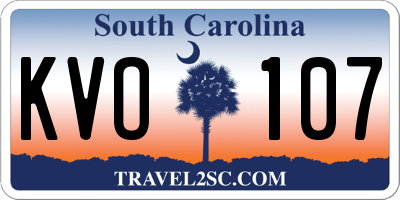 SC license plate KVO107