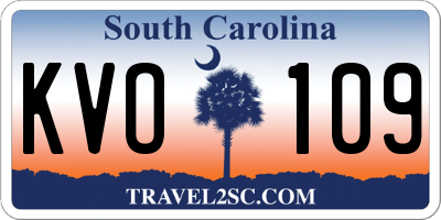 SC license plate KVO109