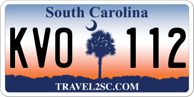 SC license plate KVO112