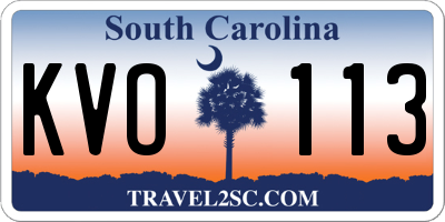 SC license plate KVO113