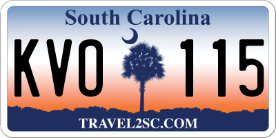 SC license plate KVO115