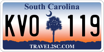 SC license plate KVO119