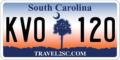 SC license plate KVO120