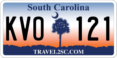 SC license plate KVO121