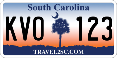 SC license plate KVO123