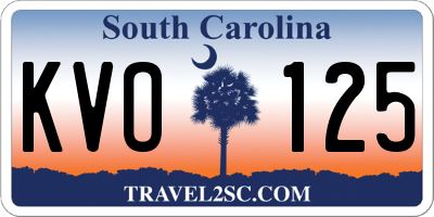SC license plate KVO125