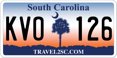 SC license plate KVO126