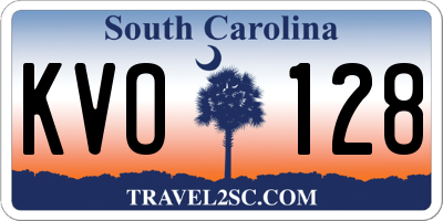 SC license plate KVO128