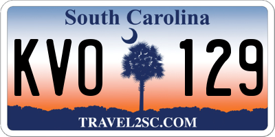 SC license plate KVO129
