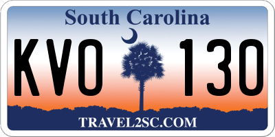 SC license plate KVO130