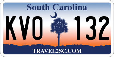 SC license plate KVO132