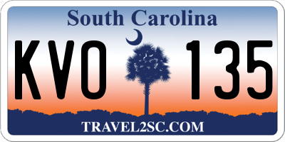SC license plate KVO135