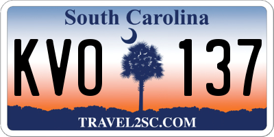 SC license plate KVO137