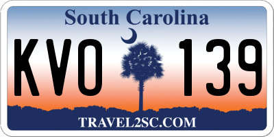 SC license plate KVO139