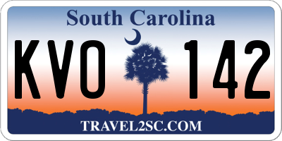 SC license plate KVO142