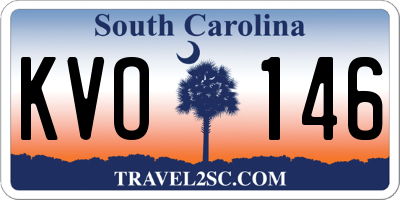 SC license plate KVO146