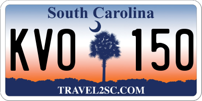 SC license plate KVO150