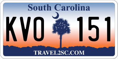 SC license plate KVO151