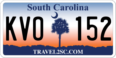 SC license plate KVO152